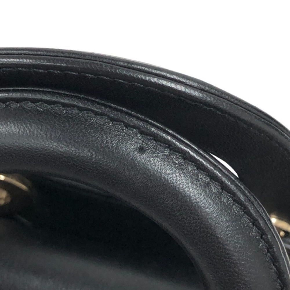 Christian Dior Lady Dior Micro Lambskin Shoulder Bag Black - Picture 16 of 16